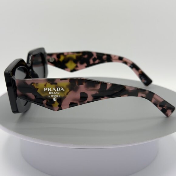 Prada SPR 15Y Sunglasses 1AB-5S0 Black Pink Havana Gray Lenses 51mm 21 140 READ - Picture 4 of 14